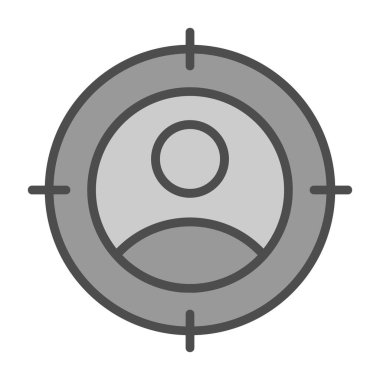 Hedef izleyici simgesi. Vektör çizim  