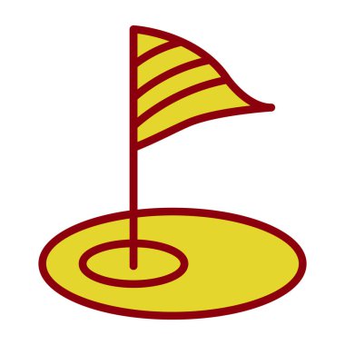 Golf simgesinin vektör illüstrasyonu 