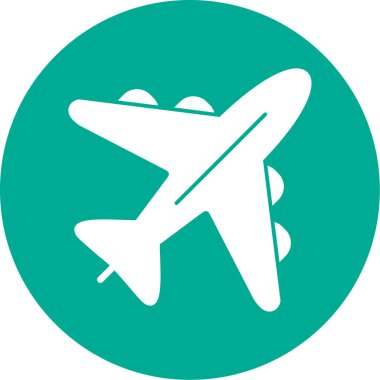 Uçak. Web simgesi basit tasarım                          