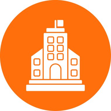 bina simgesi, basit vektör illüstrasyonu