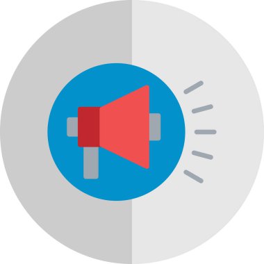 megafon simgesi, kampanya konsepti vektör illüstrasyonu