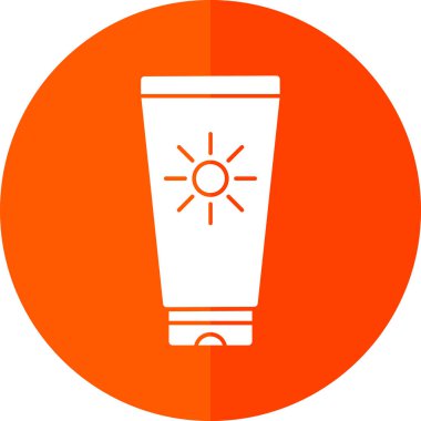 Güneş kremi simge vektör çizim