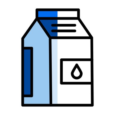 süt paketi simgesinin vektör illüstrasyonu 