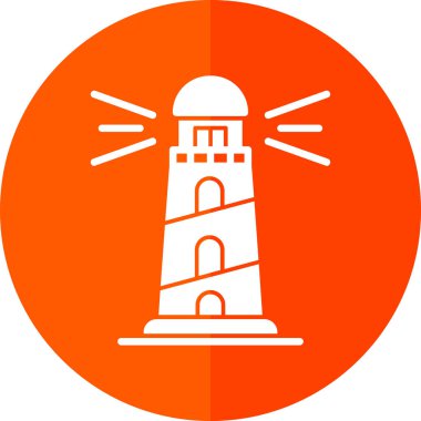 deniz feneri web simgesi, vektör illüstrasyonu 