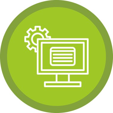 Bilgisayar. Web simgesi basit illüstrasyon