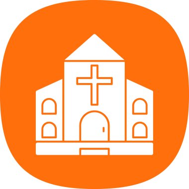 church icon, vector illustration simple design