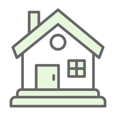 Ev vektör tasarımı. Ev düz simgesi 