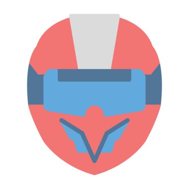 VR Yarış Miğferi ikon vektör illüstrasyonu