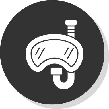 Bir aqualung simgesinin vektör çizimi