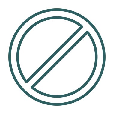 İşaret simgesi yok, vektör illüstrasyonu