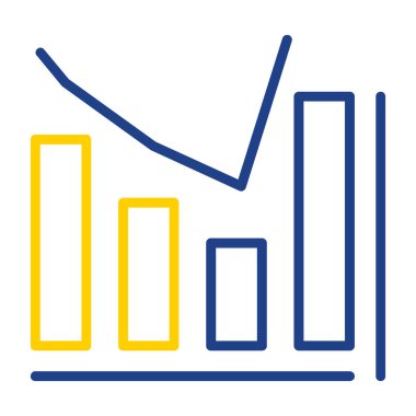 Bar grafik simgesinin vektör illüstrasyonu 