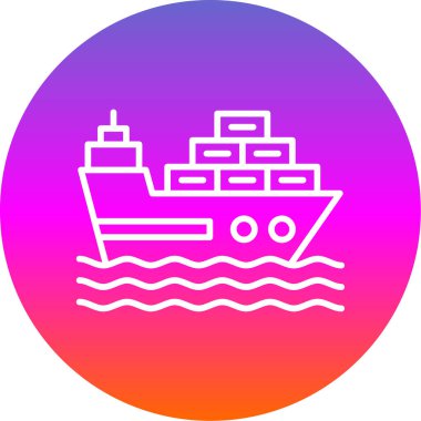 Gemi simgesi vektör illüstrasyonu 