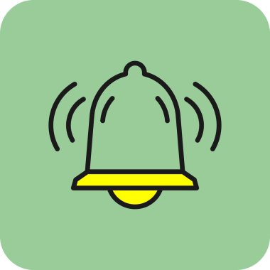 Bir çan simgesinin vektör illüstrasyonu  