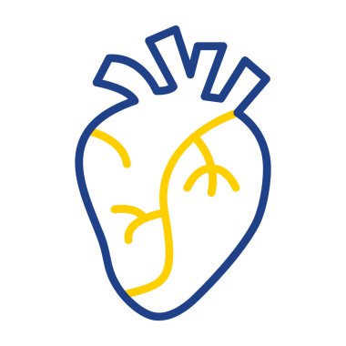 İnsan kalbi simgesi, vektör illüstrasyonu basit tasarım