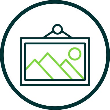 vektör illüstrasyonu, resim resminin simgesi