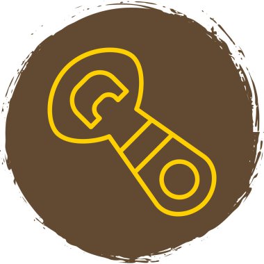 Şişe açıcı simgesinin vektör illüstrasyonu