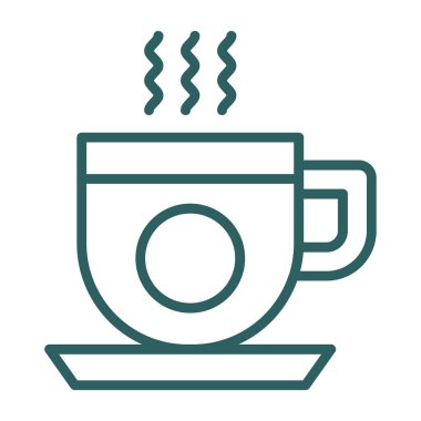 kahve fincanı ikonu vektör illüstrasyonu 