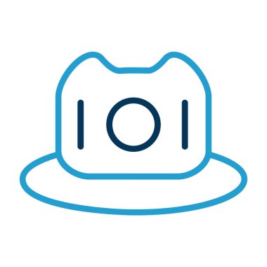 hat simgesi, vektör illüstrasyonu basit tasarım