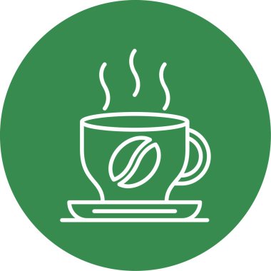 sıcak kahve simgesi, vektör illüstrasyonu