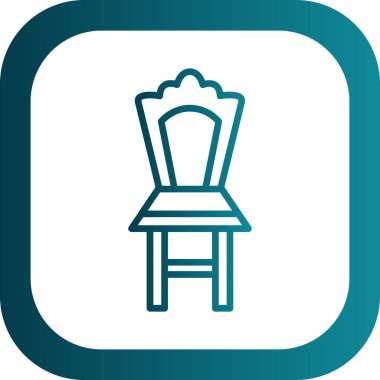 Sandalye simge, anahat stili