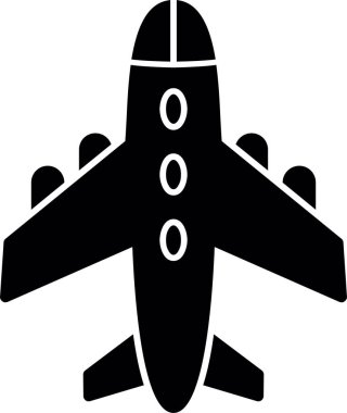 uçak ikonu vektör illüstrasyonu 