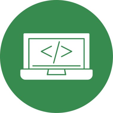kod programlama web simgesi basit illüstrasyon 
