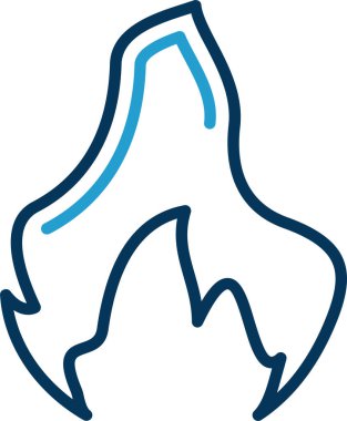 Ateş alevi. Web simgesi basit illüstrasyon