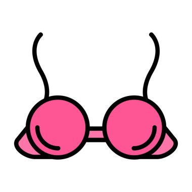 lingerine sembolü, sütyen simgesi, vektör çizimi 