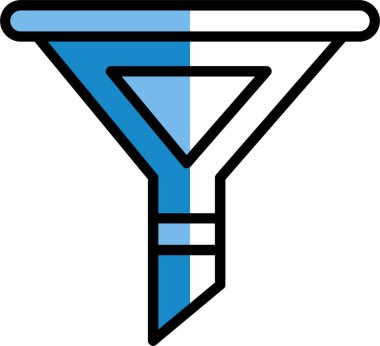 modada izole edilmiş arkaplanda huni simgesi 