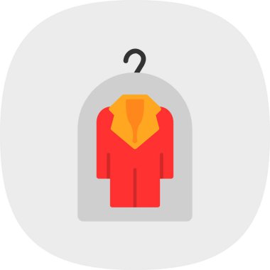 Ceket düz vektör simgesi