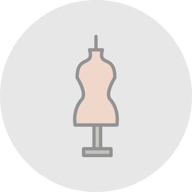 Manken düz vektör simgesi