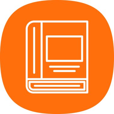 Kitap satırı simgesi, vektör çizim 