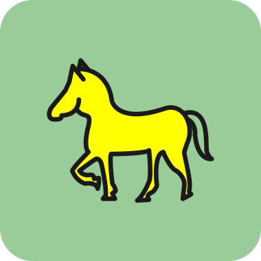 At yassı simgesi, vektör illüstrasyonu