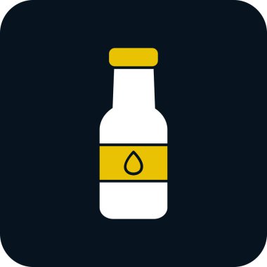 Soda şişesi simgesi, vektör illüstrasyonu 