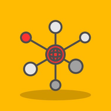 ağ simgesi, vektör illüstrasyonu basit tasarım