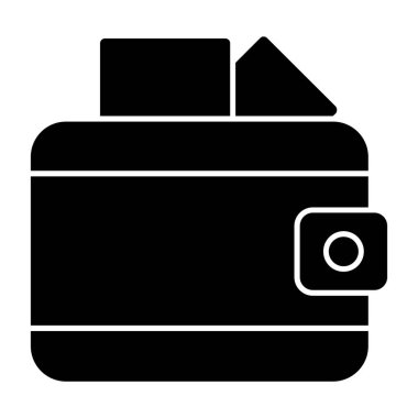 wallet icon, vector illustration simple design