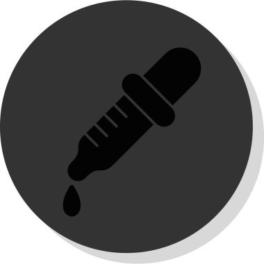 pipette simgesi, vektör illüstrasyonu basit tasarım