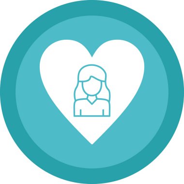 Kalp. Web simgesi basit illüstrasyon