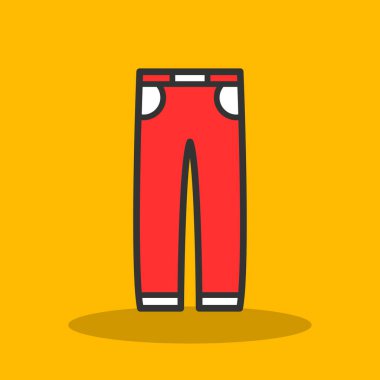 Pantolon simgesinin vektör illüstrasyonu
