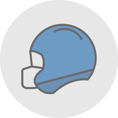 Futbol kask simge vektör çizim