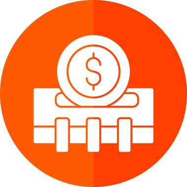 Dolar. Web simgesi basit illüstrasyon