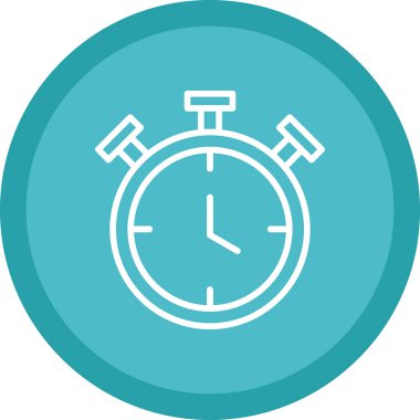 Zamanlayıcı simgesi vektörü. düz tasarım çizimi