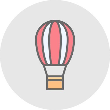 Hava balonuna çarptı. Web simgesi basit illüstrasyon