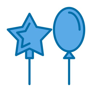 Balonlar. Web simgesi basit illüstrasyon  