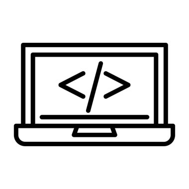kod programlama web simgesi basit illüstrasyon 