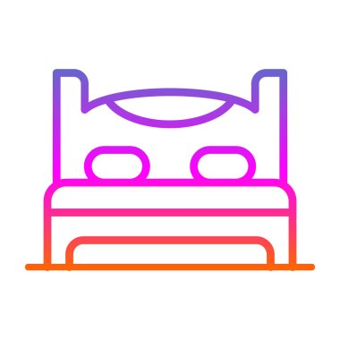 yatak ikonu vektör illüstrasyonu