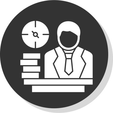 Müdür bey. Web simgesi basit tasarım