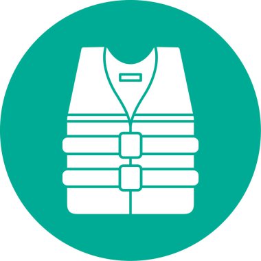 Can yeleği vektör simgesi 