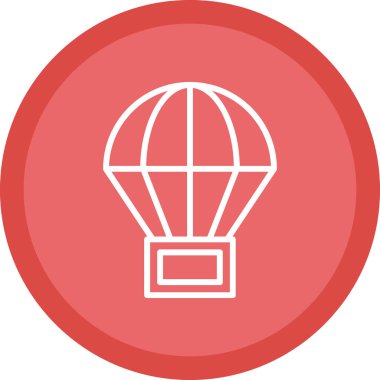 paraşüt ağ simgesi, vektör illüstrasyonu