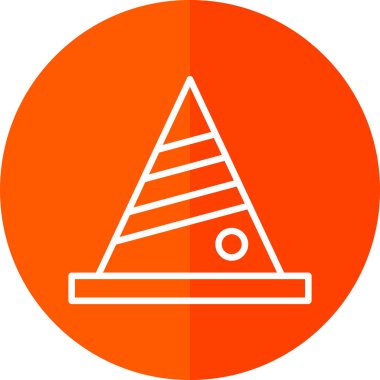 triangle cone flat vector icon design